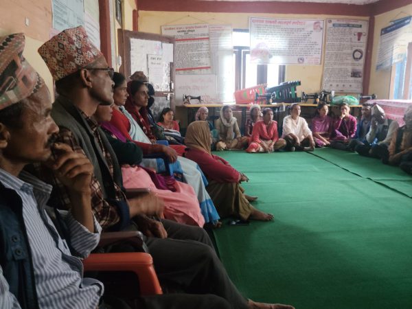 Photo 1 — Public Hearing in Gurans Rural Municipality, Ward 1 (15 June 2025)