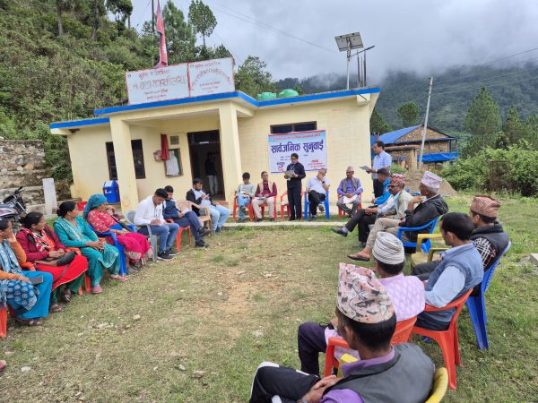 Photo 1 — Public Hearing in Gurans Rural Municipality, Ward 8 (26 June 2025)