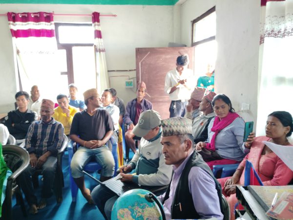 Photo 1 — Public Hearing in Gurans Rural Municipality, Ward 2 (16 June 2025)