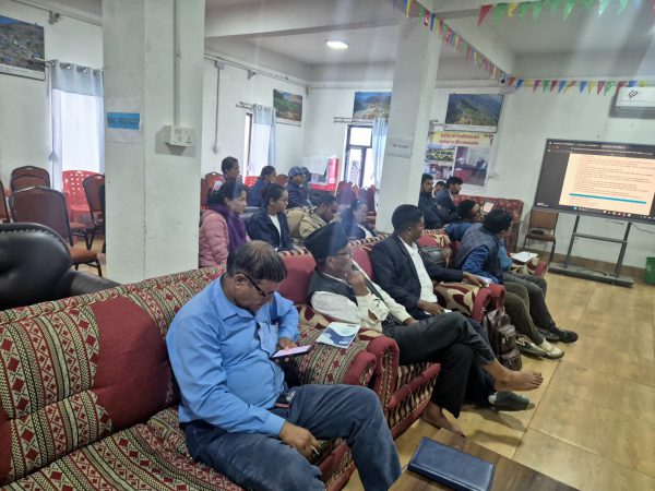 Photo 1 — Dissemination and Discussion of the Social Audit Report of Health Institutions (Gurans Rural Municipality)